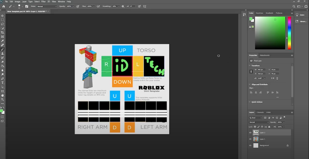 designing roblox shirt in photoshop